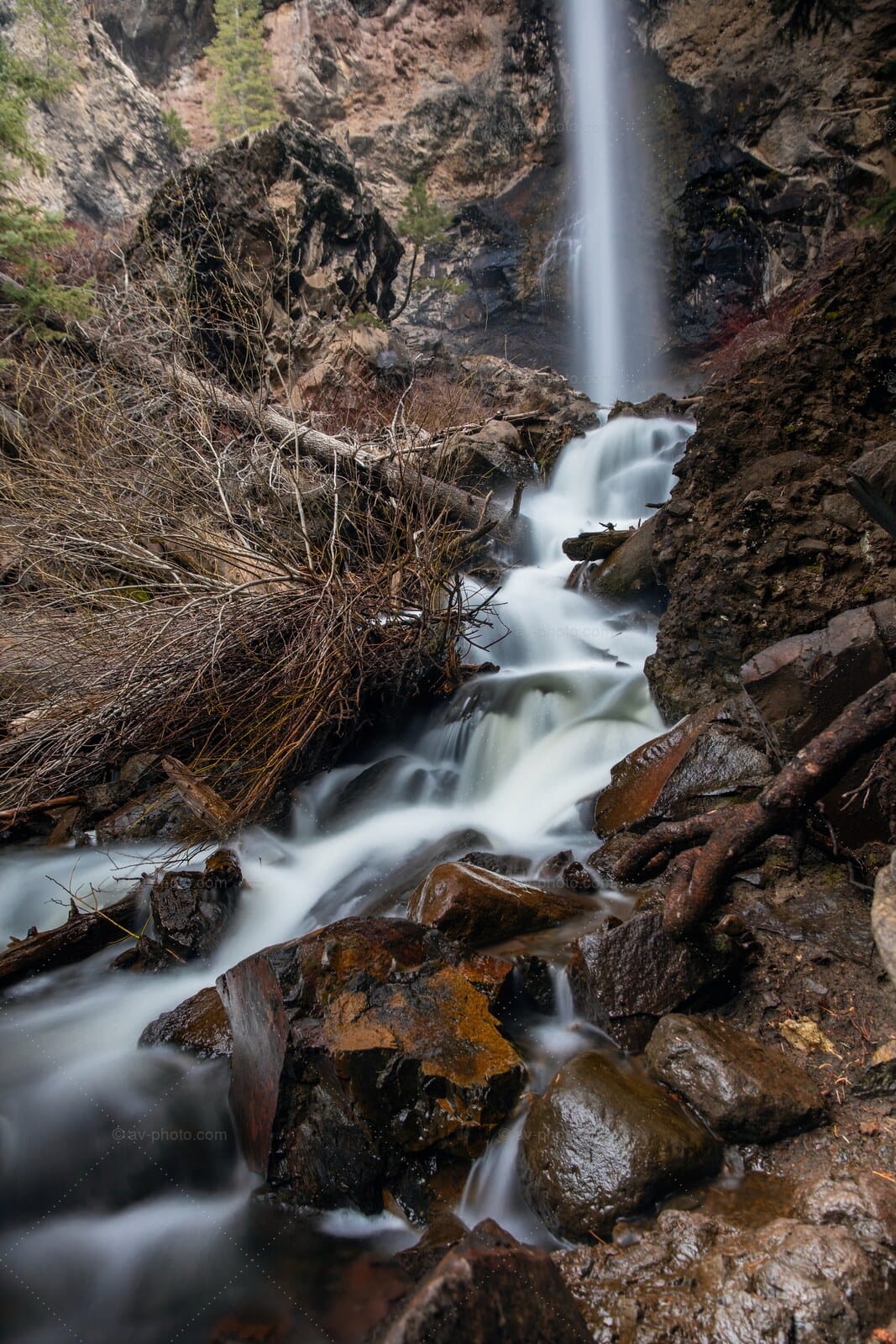 Cascade Over Red Rock