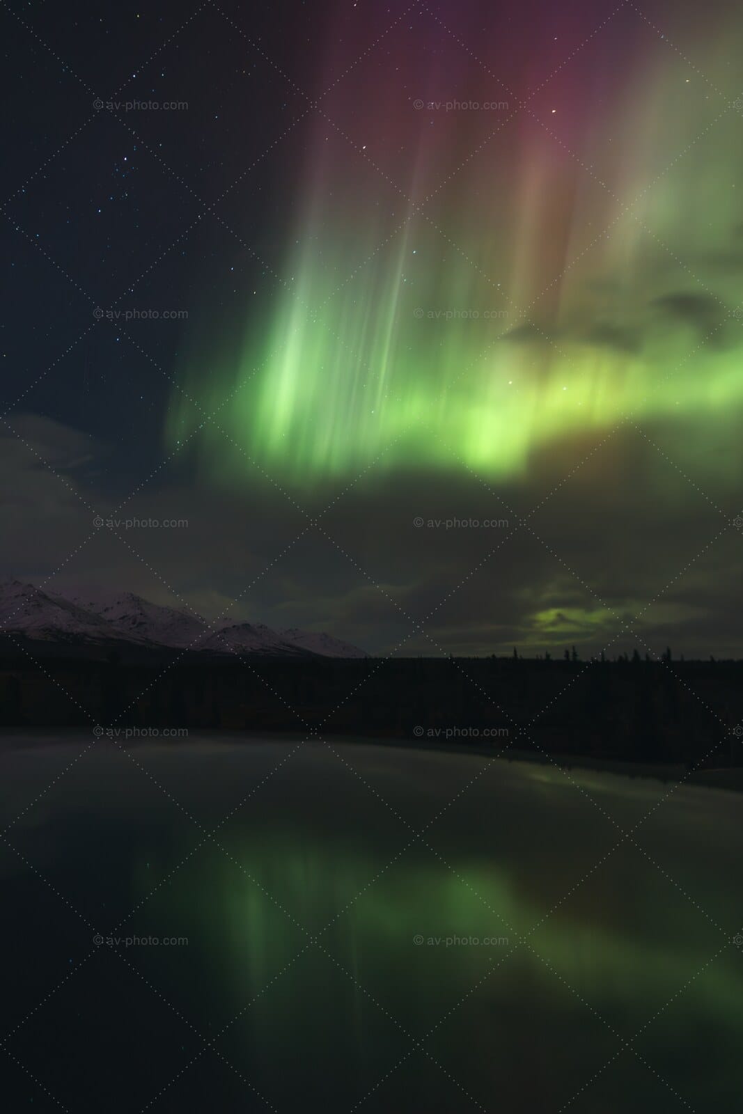 Aurora Mountain Mirror